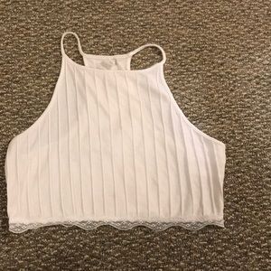White halter top